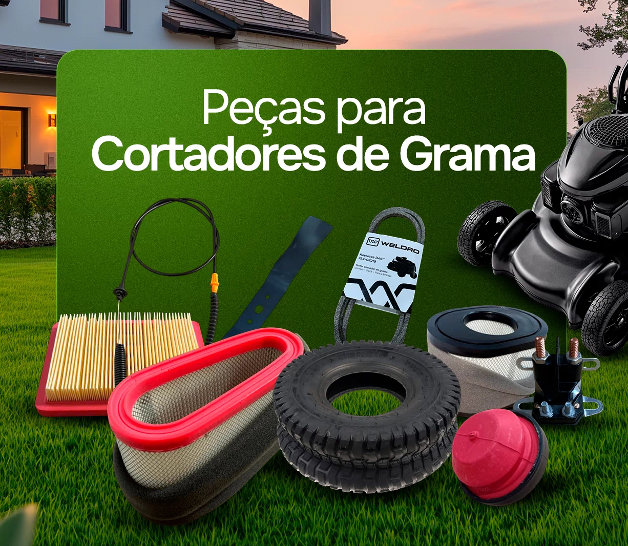 Peças cortadores grama