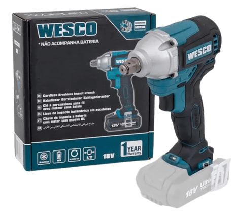 Chave de Impacto 300NM 1/2" Brushless WS2382.9 WESCO