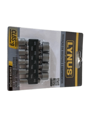 Conjunto de Bits Soquetes Sextavado 9 Peças LYNUS