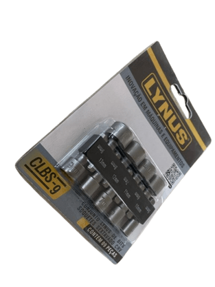 Conjunto de Bits Soquetes Sextavado 9 Peças LYNUS