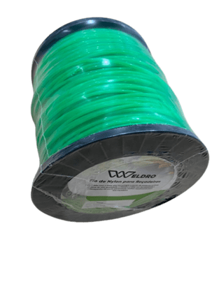 Fio de Nylon Bobina Roçadeiras 3,00mm Redondo Verde Weldro