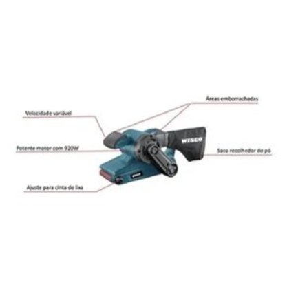 Lixadeira de Cinta 920W 220V WS4366 WESCO