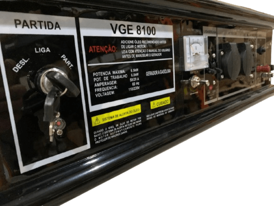 Painel Completo Chaves Ignição Gerador Vulcan VGE8100