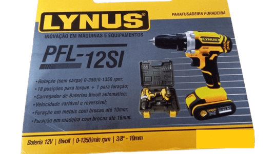 Parafusadeira Furadeira 12V PFL-12CI LYNUS