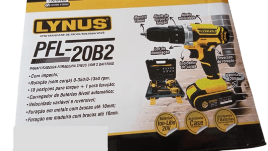 Parafusadeira Impacto 20V PFL-20B2 LYNUS