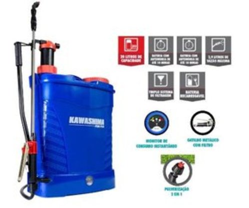 Pulverizador PEM P20 Bateria e Manual 20L KAWASHIMA