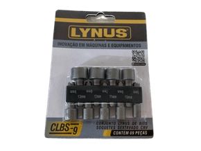 Conjunto de Bits Soquetes Sextavado 9 Peças LYNUS